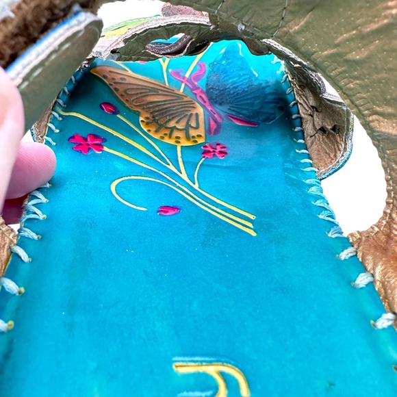 Socofy Multicolor‎ Floral Embellished Open Toe Ankle Strap Sandals Europe 41 - Picture 5 of 13